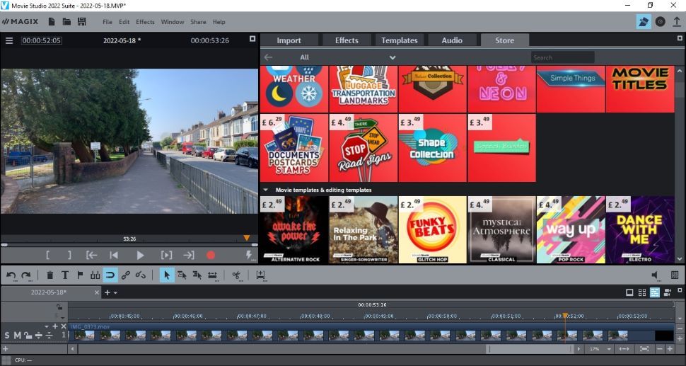MAGIX Movie Studio Suite editing interface